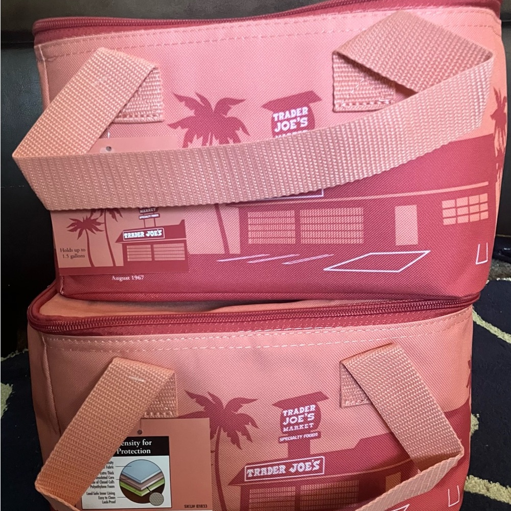 Trader Joe's Peach Mini Insulated Bags